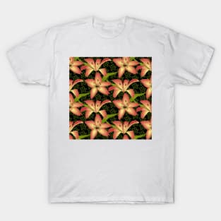 Lily Flowers Pattern T-Shirt